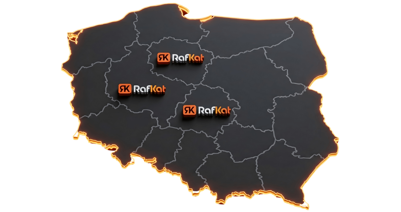 Mapa Polski - Obszar Działania Skupu Katalizatorów